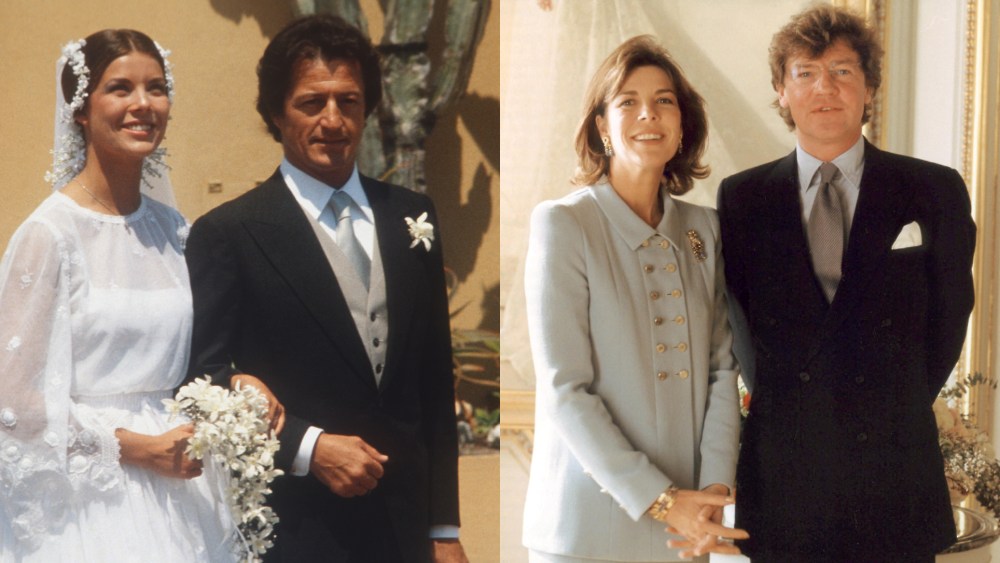 Princess Caroline and Philippe Junot; Princess Caroline and Prince Ernst August.